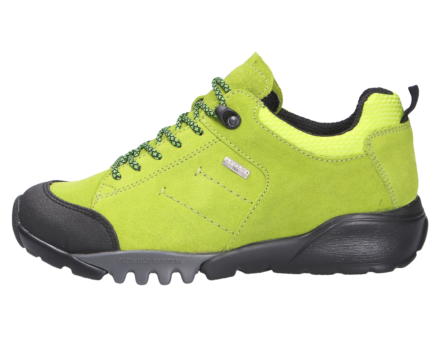 Waldläufer H-Amiata Damen-Sneaker in Grün aus Veloursleder, sportlicher Komfortschuh mit extra Weite, Schnürung und robuster Sohle für Alltag, Spaziergänge und leichte Outdoor-Wege
