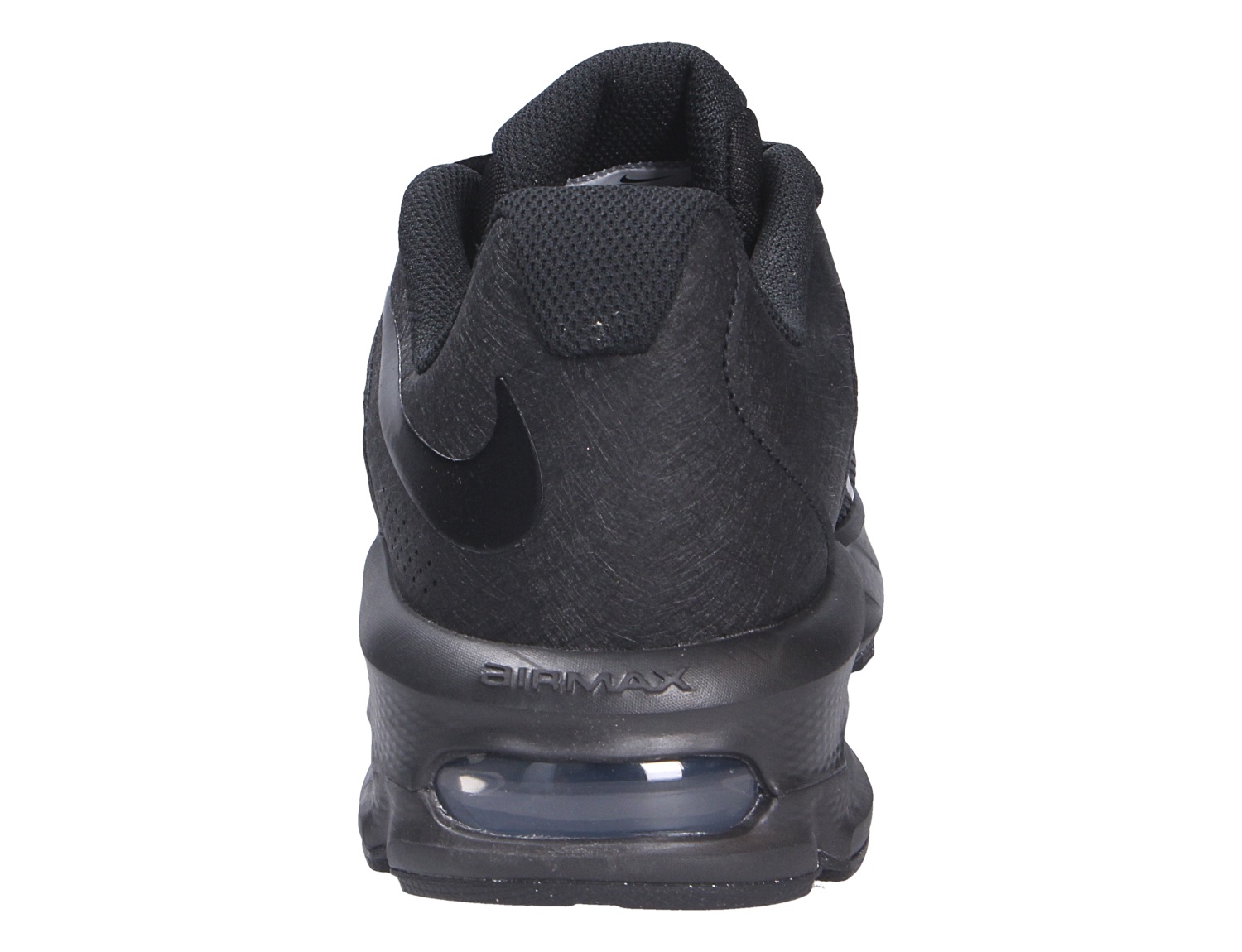 Rückansicht des schwarzen Nike AIR Max Fire Herren-Sneakers mit sichtbarer Air-Max-Sohle und sportlich-modernem Design