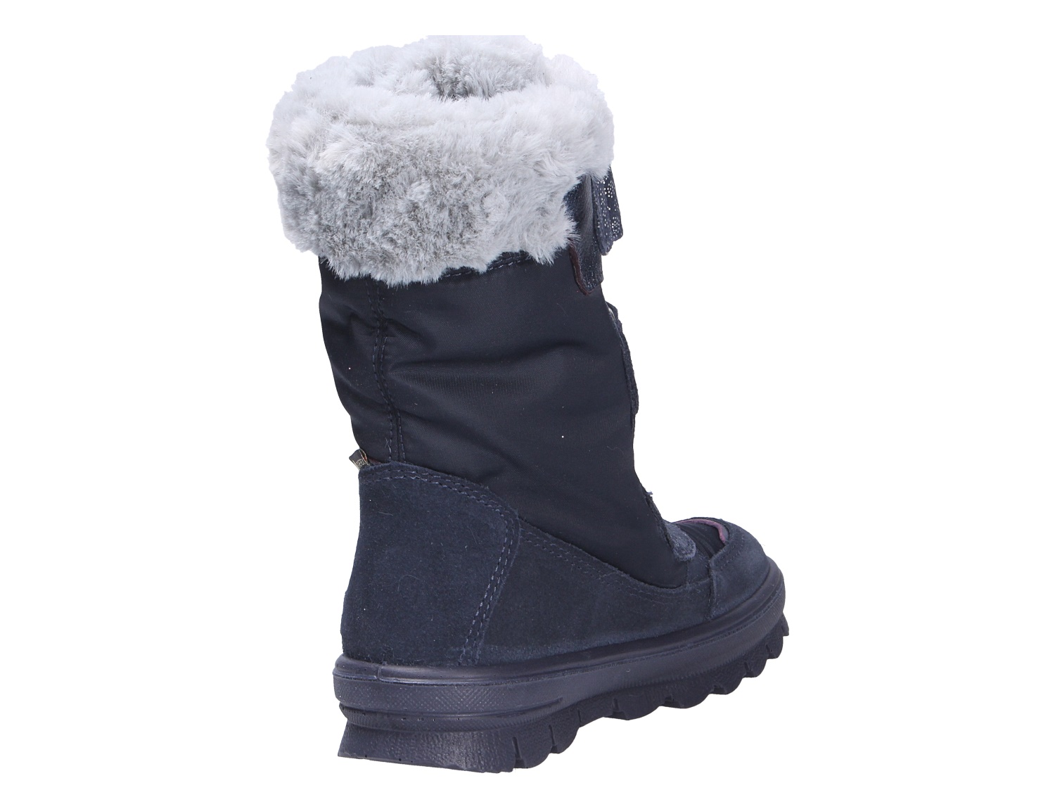 Superfit FLAVIA Winterstiefel in Dunkelblau mit weichem Kunstfellbesatz und profilierter Sohle, Seitenansicht