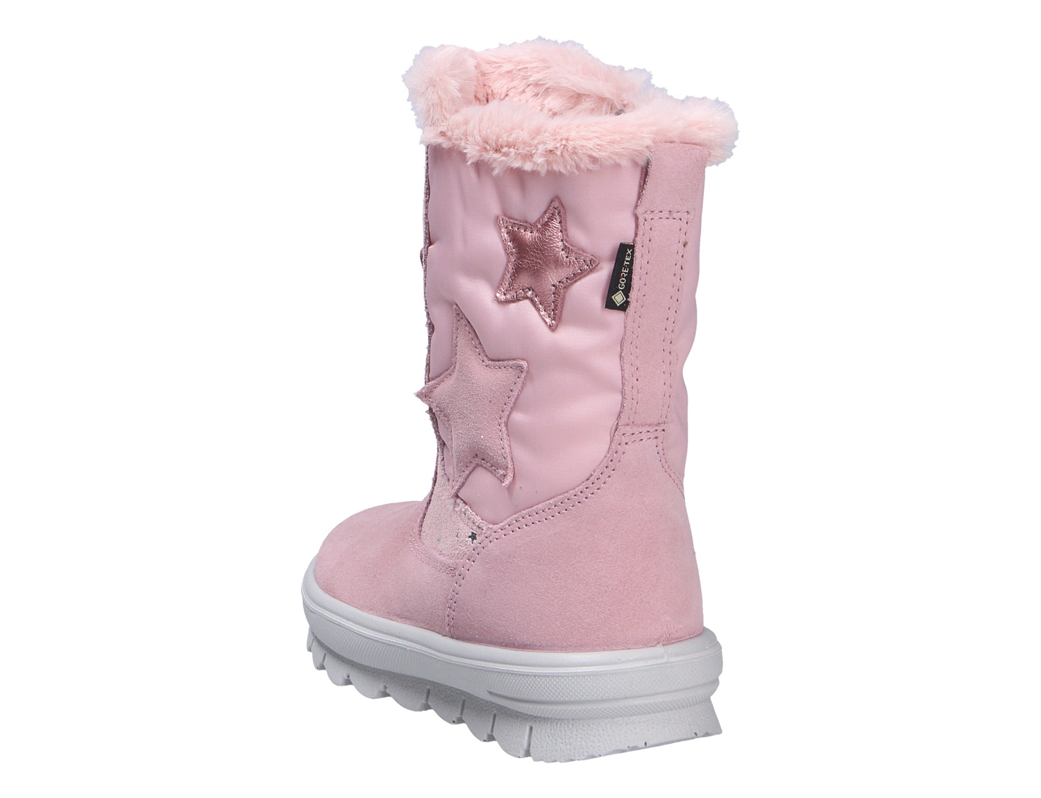 Superfit FLAVIA rosa Winterstiefel für Kinder mit Stern-Applikationen, Kuschelfutter, Profilsohle und GORE-TEX