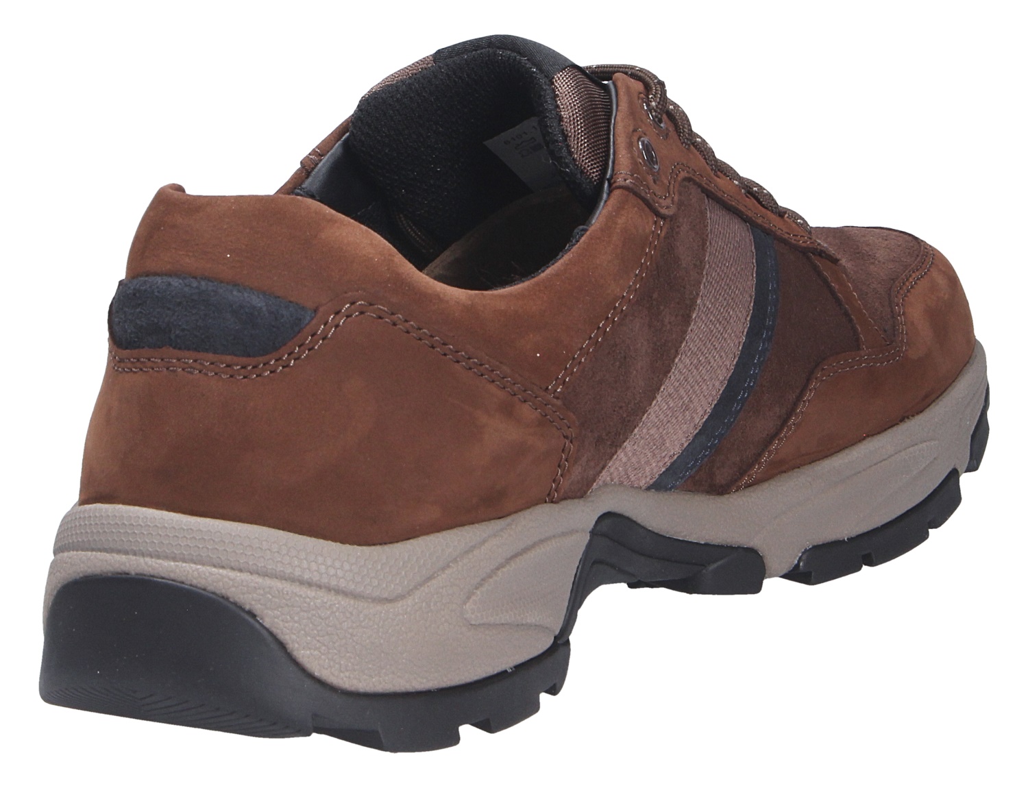 Pius Gabor Evolution Herren-Sneaker in Braun aus Leder, Rück- und Seitenansicht mit robuster Sohle