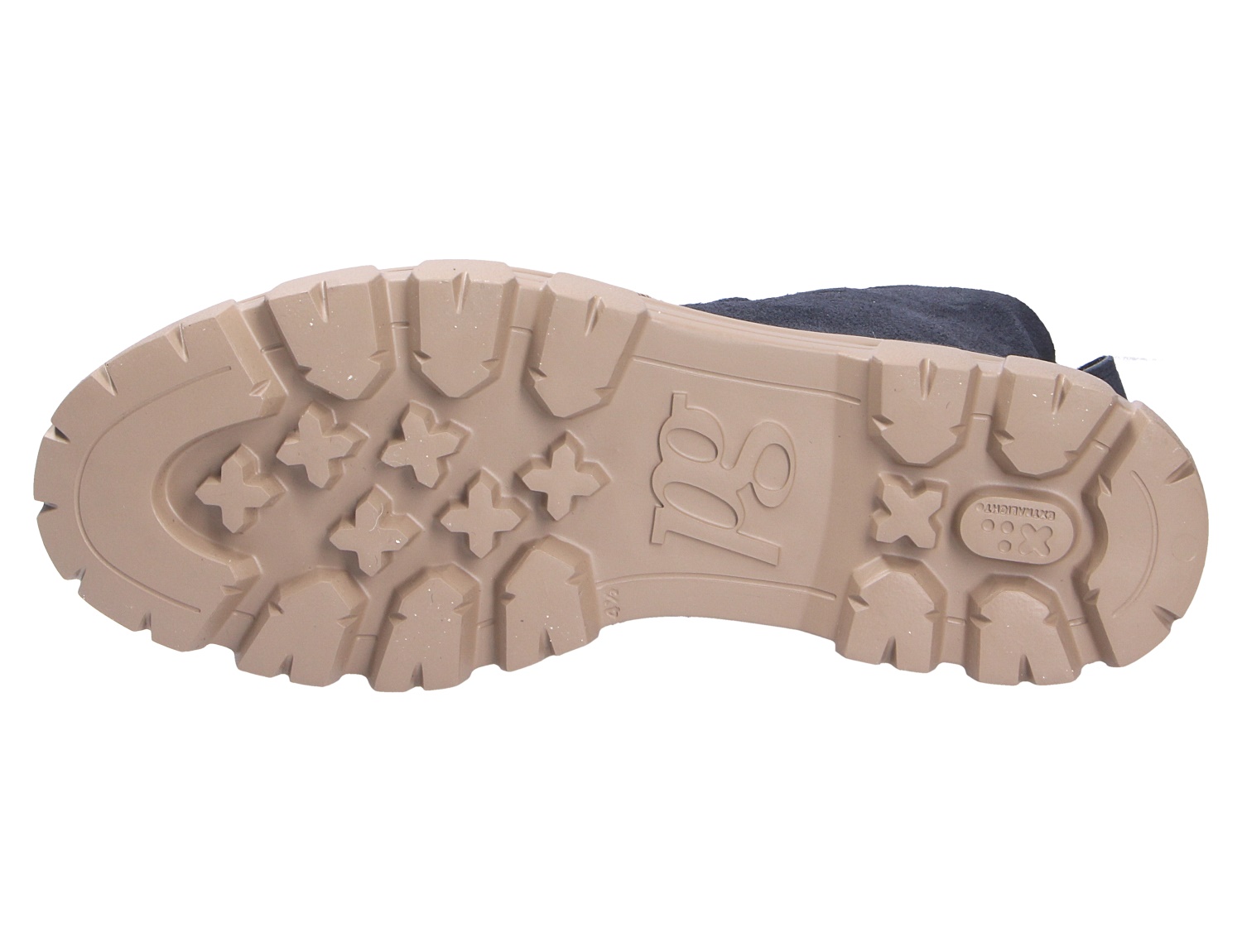 Unterseite der Paul Green Damen Schnürschuhe mit heller, stark profilierter Laufsohle in Nahaufnahme
