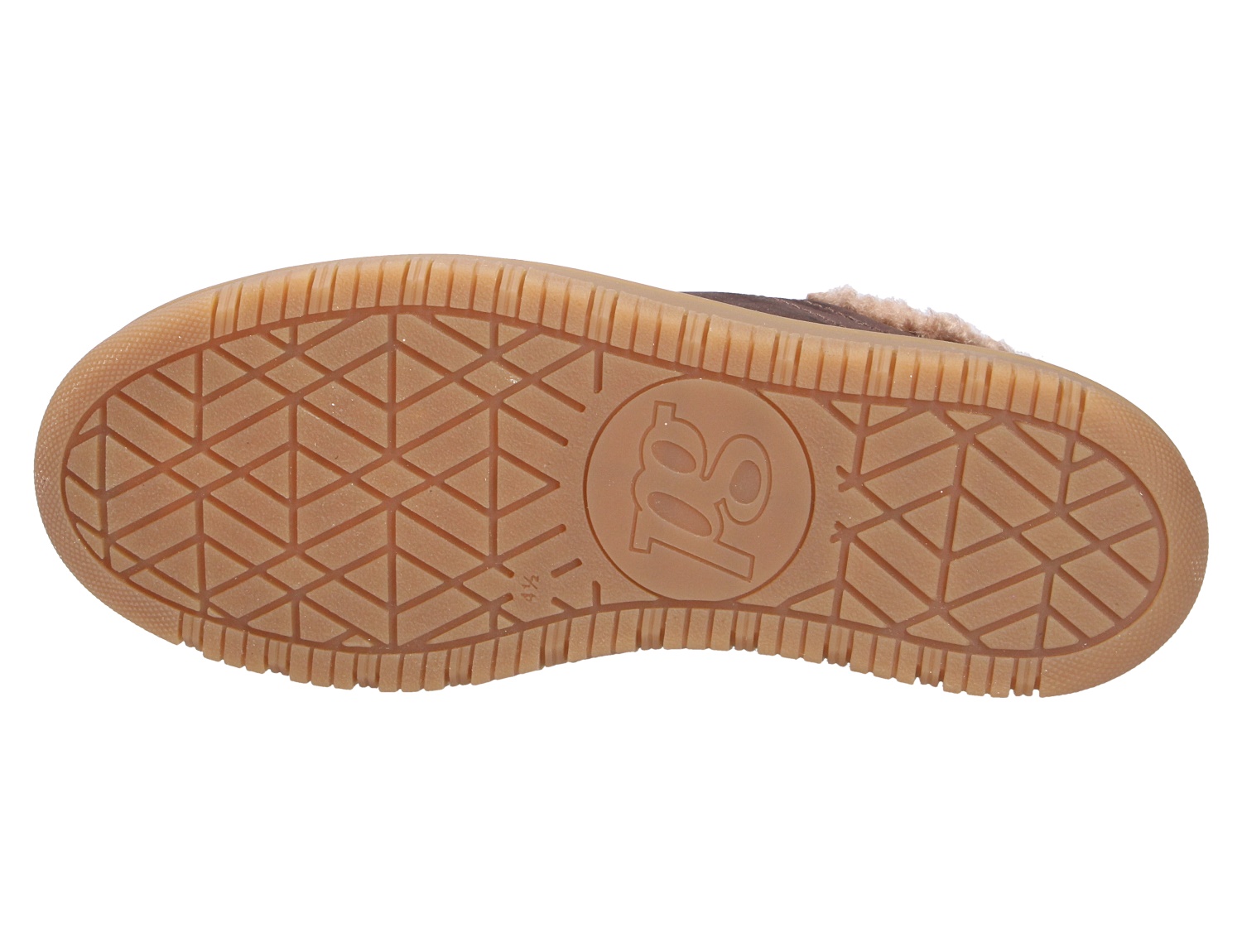 Unteransicht der profilierten Gummisohle des Paul Green Damen Sneakers mit rutschhemmendem Profil