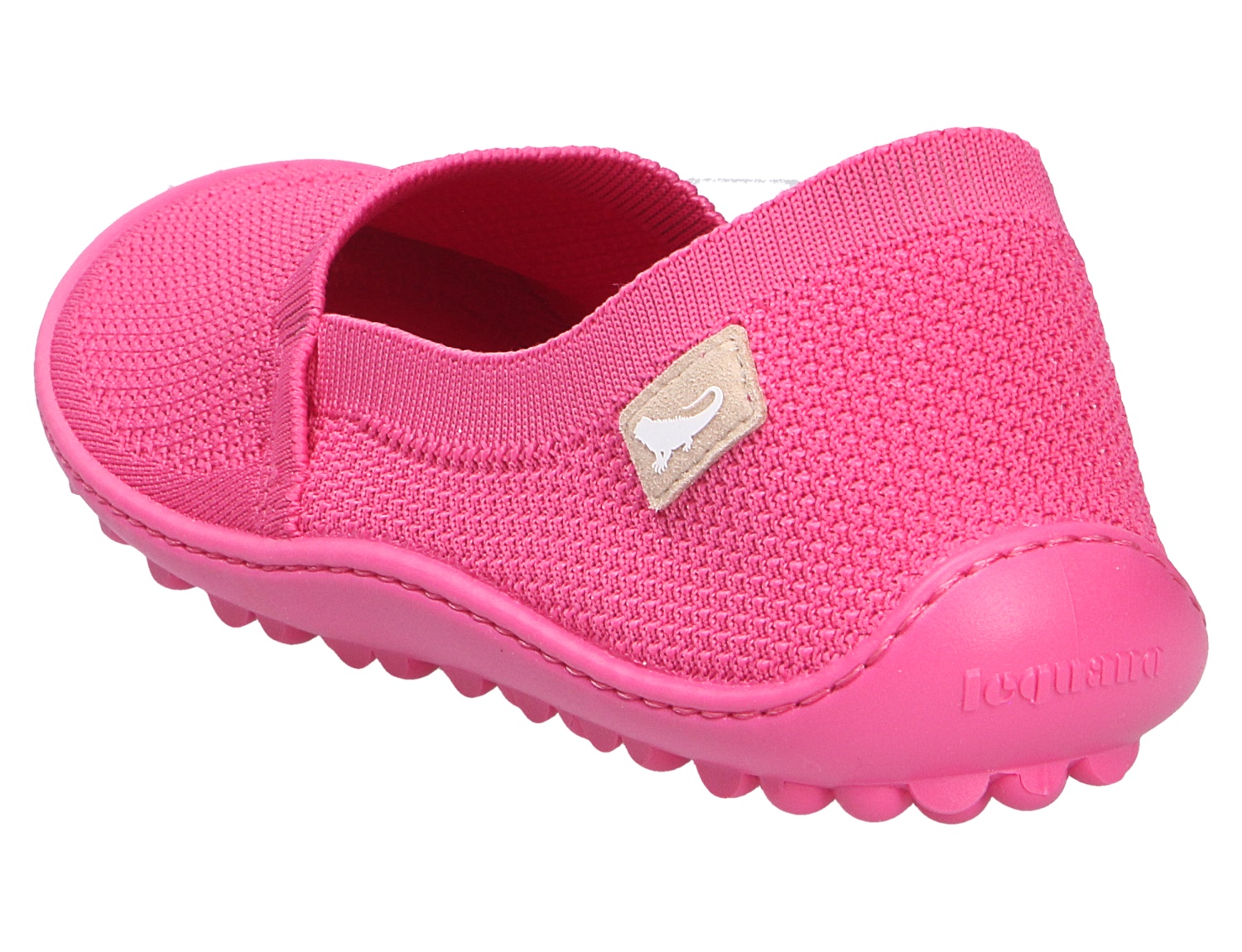 Leguano Flair Barfußschuh in Pink, leichter Slip-on aus Strickmaterial mit flexibler Sohle