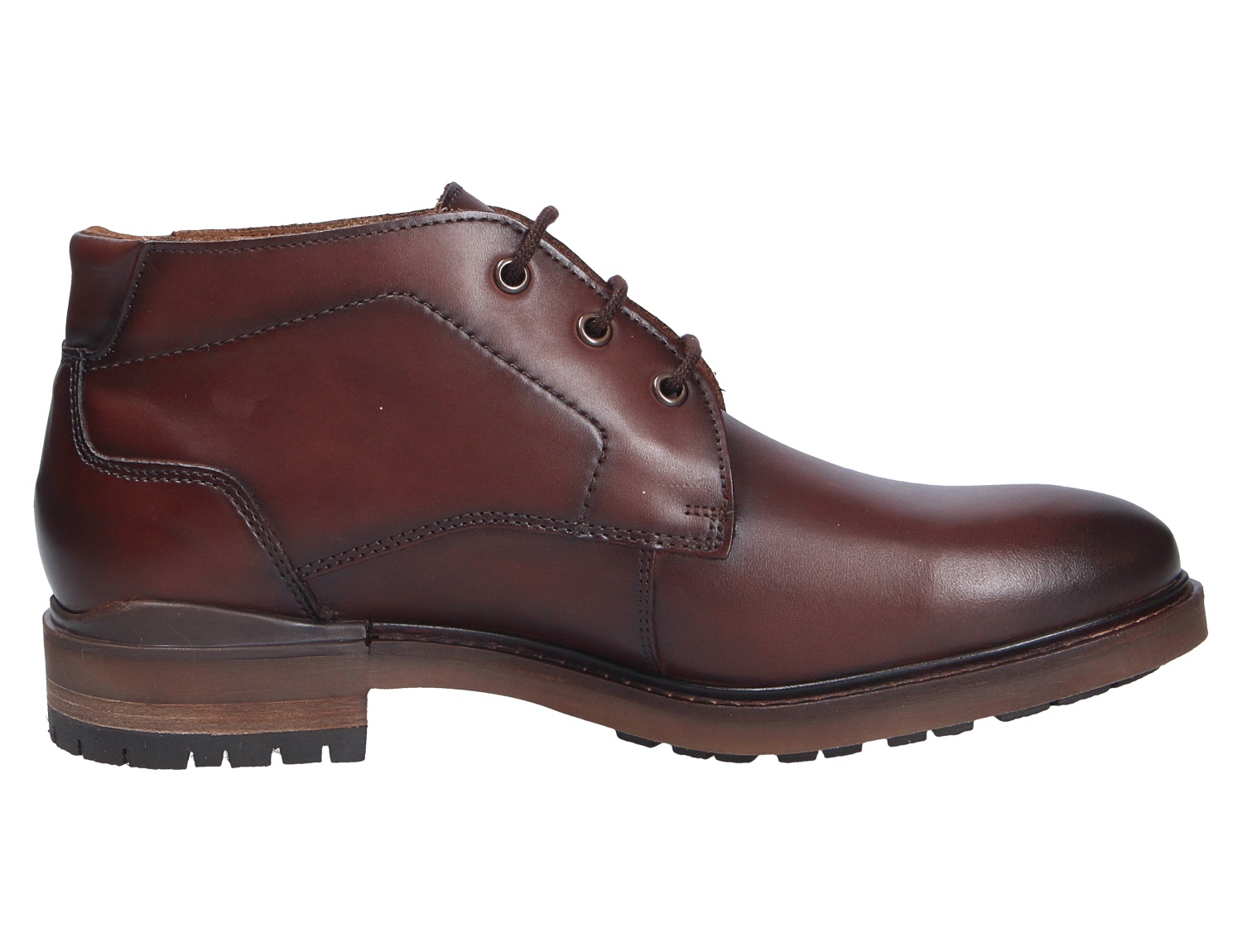 Lloyd VIBE 327GL Herren Schnürboot aus braunem Glattleder mit robuster Sohle, seitlich abgebildet