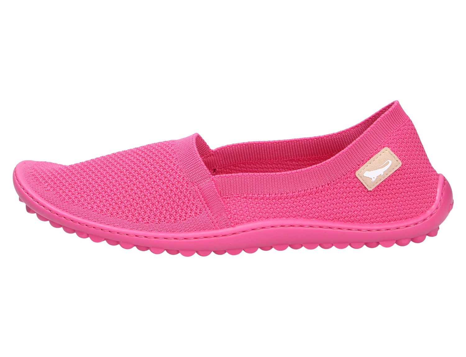 Leguano Flair Barfußschuh in Pink als bequemer Slip-on mit flexibler Sohle, Seitenansicht