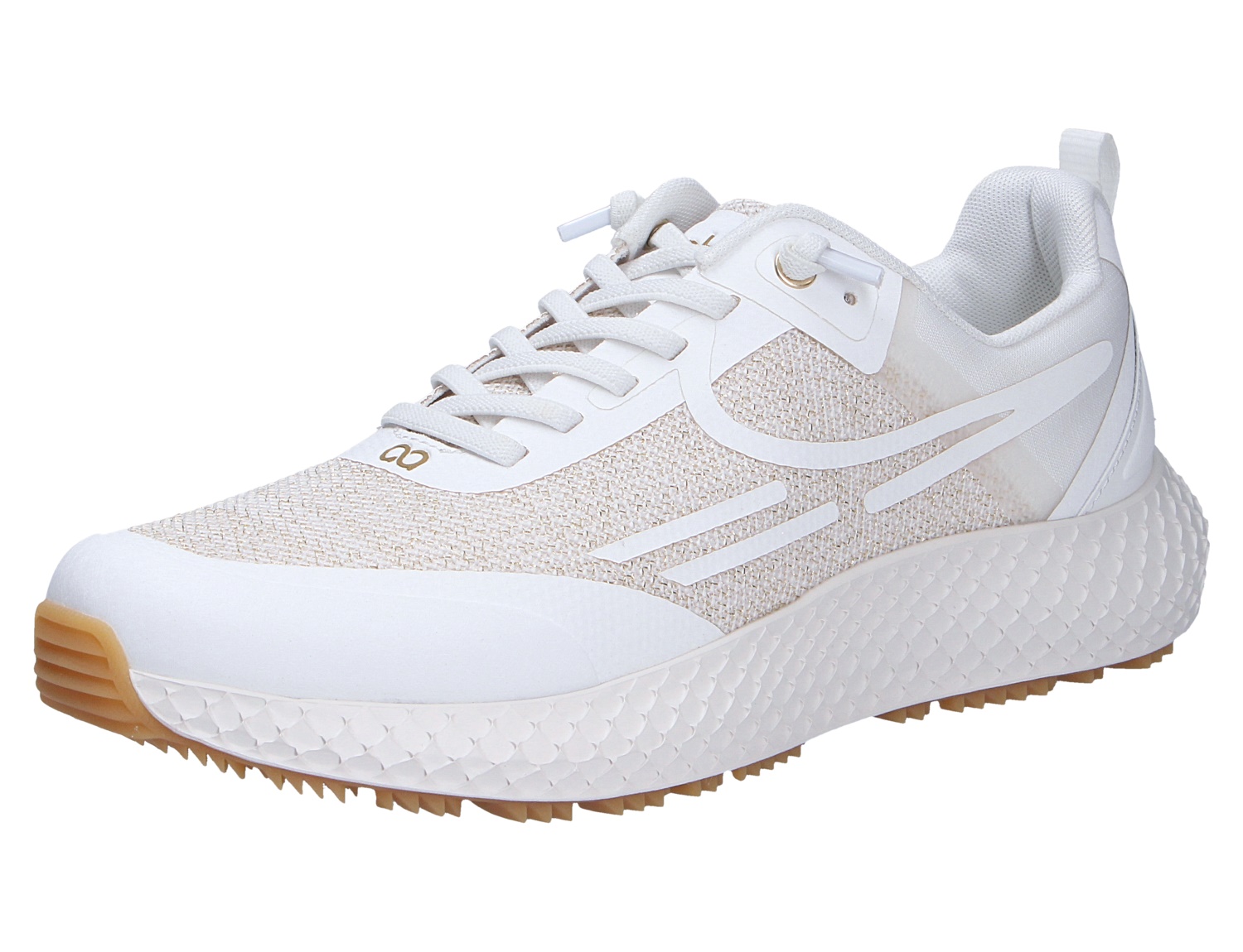 tenhaag neohhag weißer Sneaker mit Schnürung, atmungsaktivem Mesh-Obermaterial und rutschfester profilierter Sohle