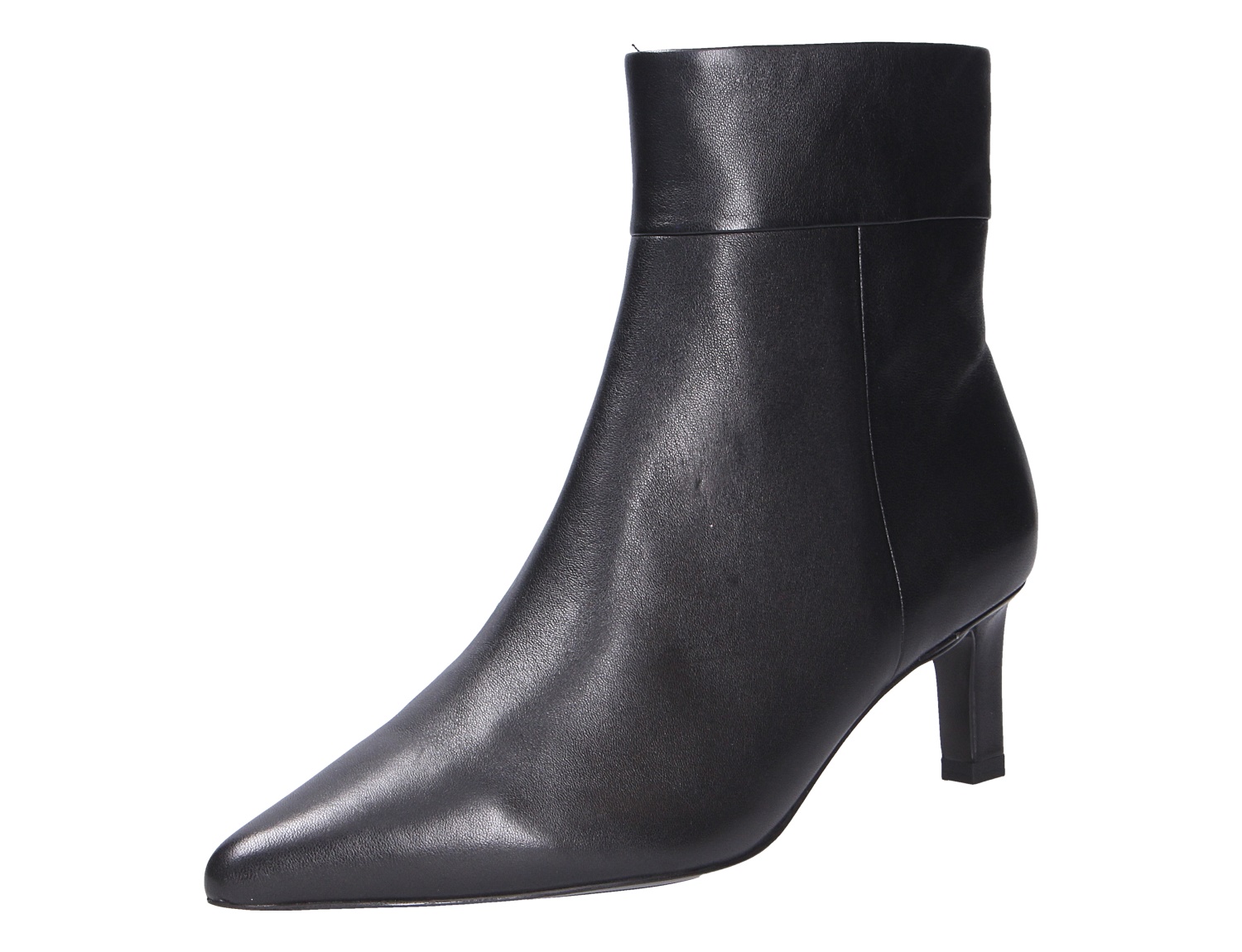 Peter Kaiser Damen Stiefel, eleganter schwarzer Stiefelette aus Glattleder mit spitzer Kappe und schmalem Absatz
