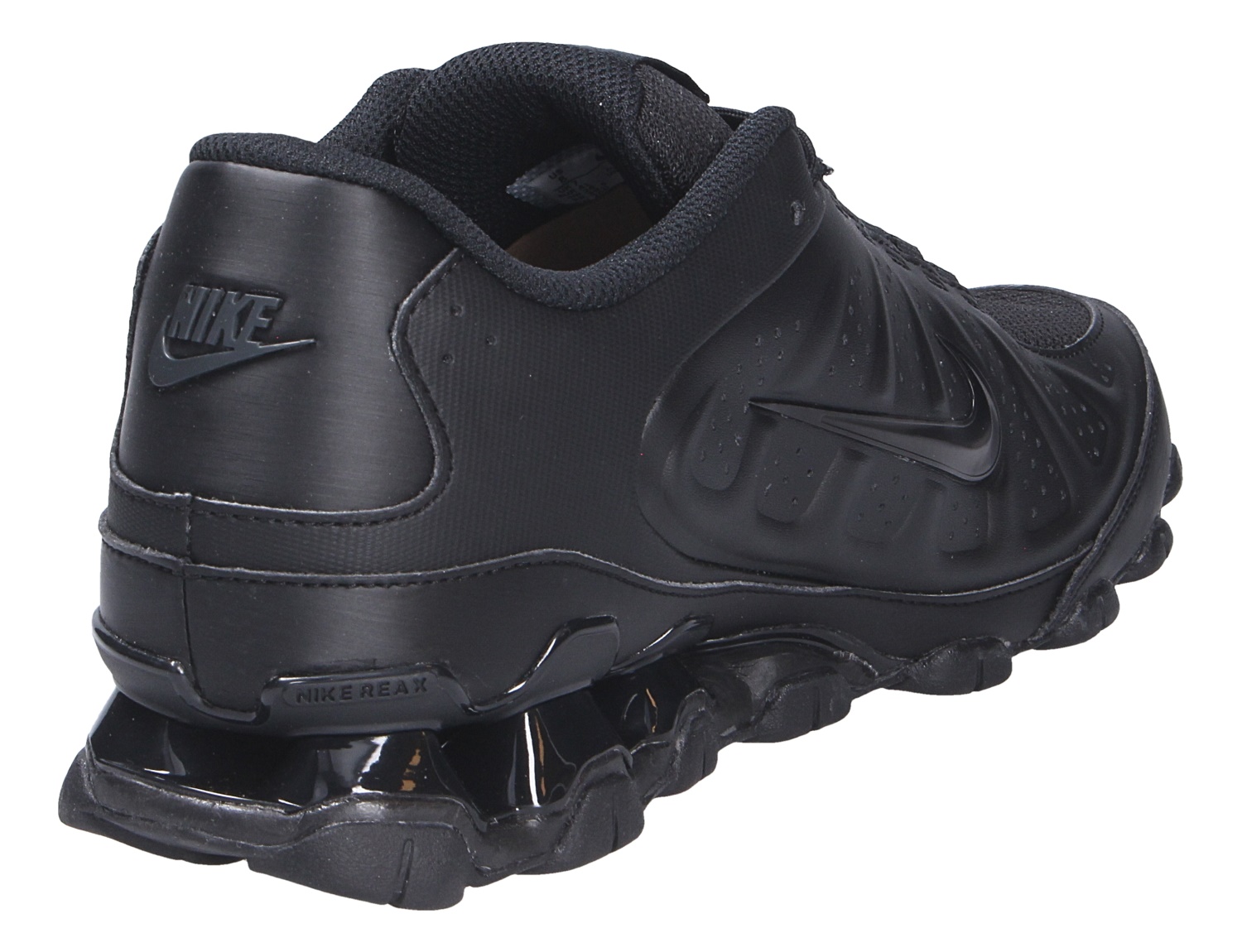 Nike Reax 8 NSW von Nike in Schwarz, sportlicher Herren-Sneaker mit Reax-Dämpfung in Rück- und Seitenansicht